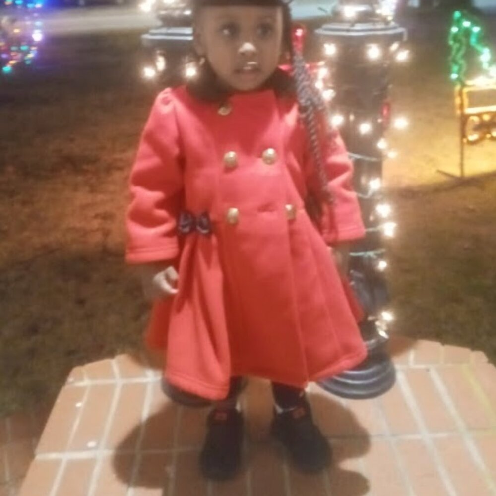 Girls Good Lad Red Double Breasted Bow Coat with Gold Buttons Velvet Collar - Picture 2 of 10